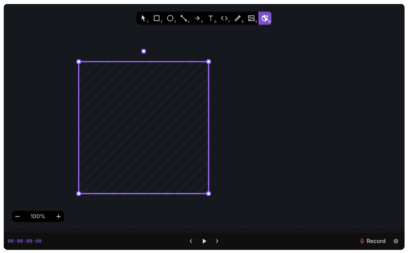 Drawing a placeholder on the canvas in FrameZero